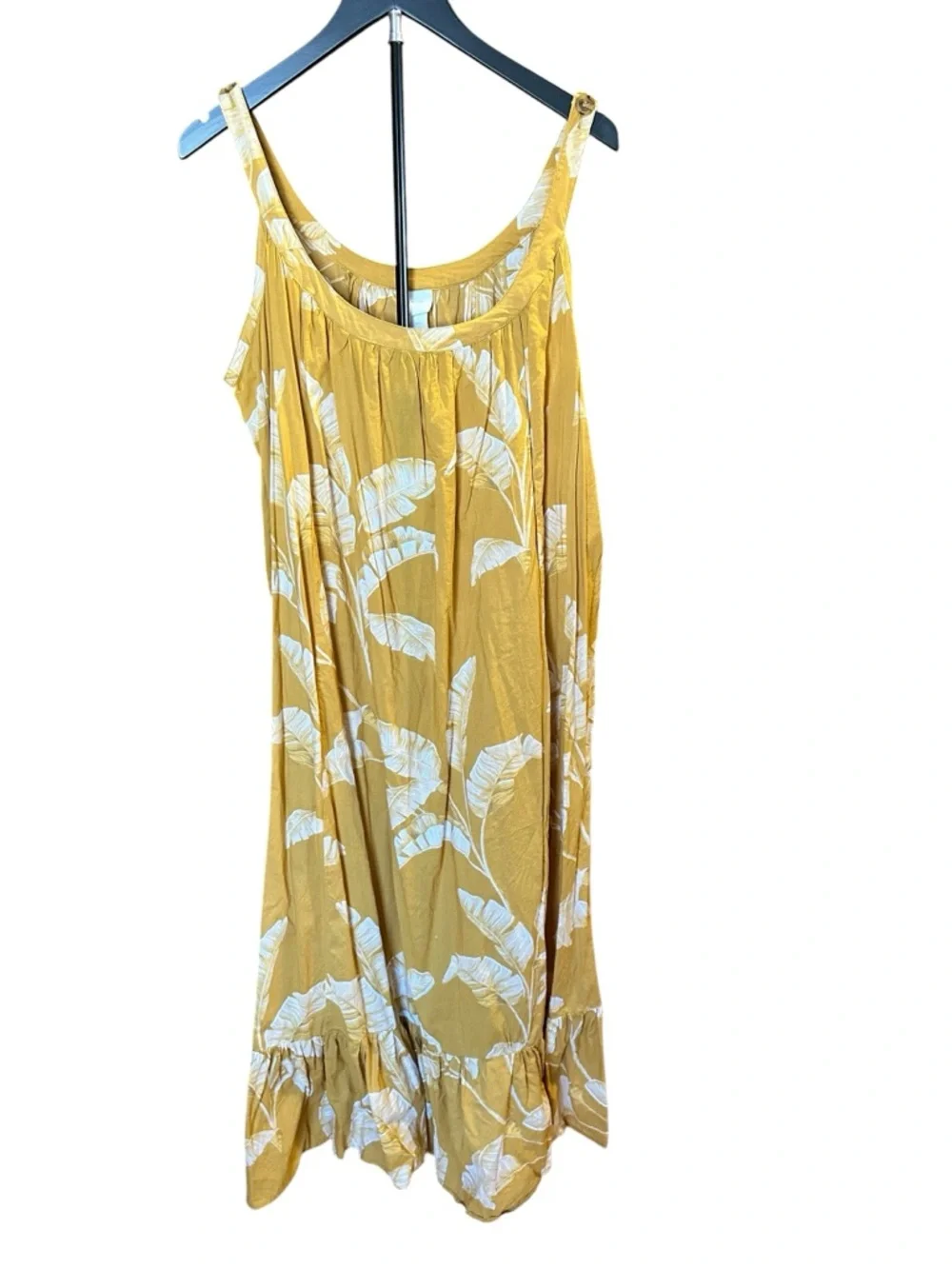 H&M Mustard Yellow Tropical Print Sundress - Picture 2 of 5